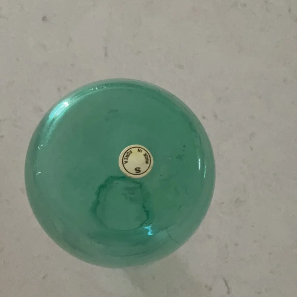 MCM Vintage Green ART Glass Bud Vase Bulb Fluted with Floral Etching 8